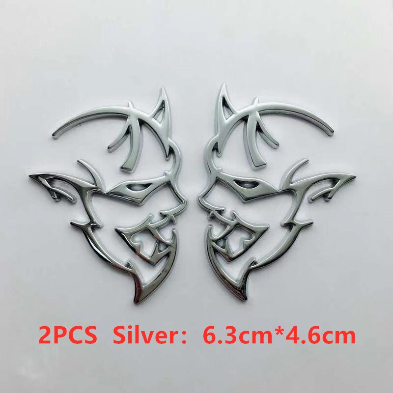 3D metal Hellcat Car Logo Door Fender Side Stickesr Badge Decoration Rear Trunk Emblem Sticker For Dodge Challenger Jeep