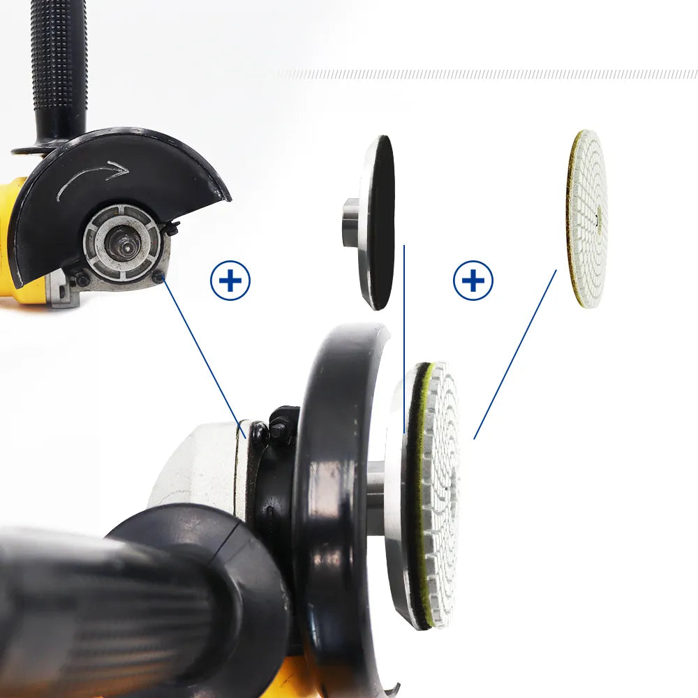 SHDIATOOL 4inch Aluminum Base Backer Pads for Polishing Pads Sanding Discs Abrasive Disc M14 Thread 100mm Back Pad