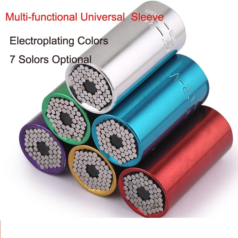 Universal Wrench Torque Head Set Socket Sleeve Ratchet 3/8 Bushing Spanner Magic Grip Tool Multi-function Socket Wrench