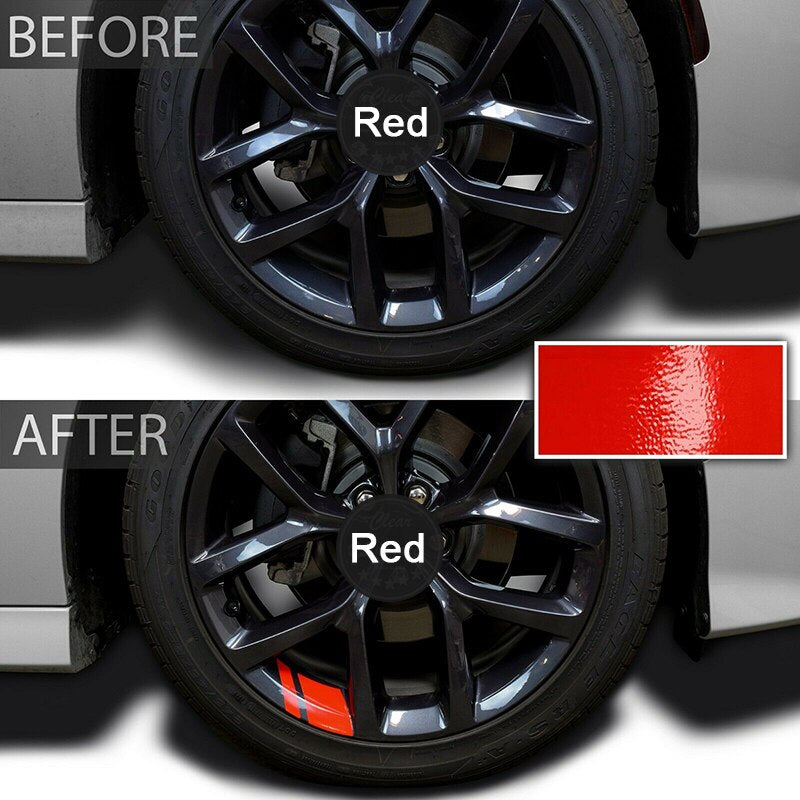 6Pcs Car Sticker Reflective Wheel Hub Decals for Dodge Journey JUVC Charger DURANGO CBLIBER SXT DART Ram 1500 Challenger