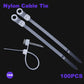 100PCS Screw Hole Cable Ties Fixed Cable Tie Nylon Cable Zip Ties With Screw Hole Mount Self Locking Loop Wrap Bundle Tie Straps