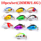 Mixed Colors Fishing Lure Kit Minnow Baits Set Wobbler Crankbaits Treble Hooks Fishing Tackle Artificial Plastic Hard Bait Kit