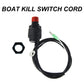 Boat Outboard Switch Engine Motor Lanyard Kill Urgent Stop Button, Safety Connector Cord Compatible for Yamaha Suzuki Honda