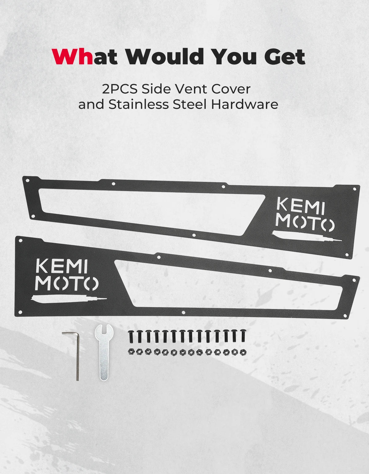 KEMIMOTO UTV 2PCS Side Vent Covers Compatible with Polaris RZR XP 1000/ RZR XP4 1000 2014-2023 Aluminium Air Intake Grill Bezel