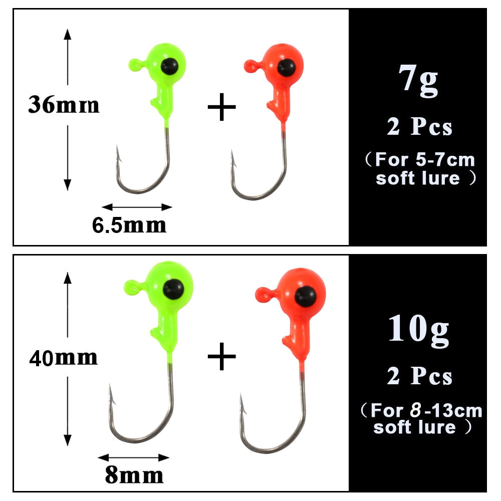 Soft Lure 3D Jig Head Hook Artificial Bait Swimbait DIY GRUB Carp Baits Wobblers Fish Fly Tying Ocean LAKE Fishing Tackle Pesca