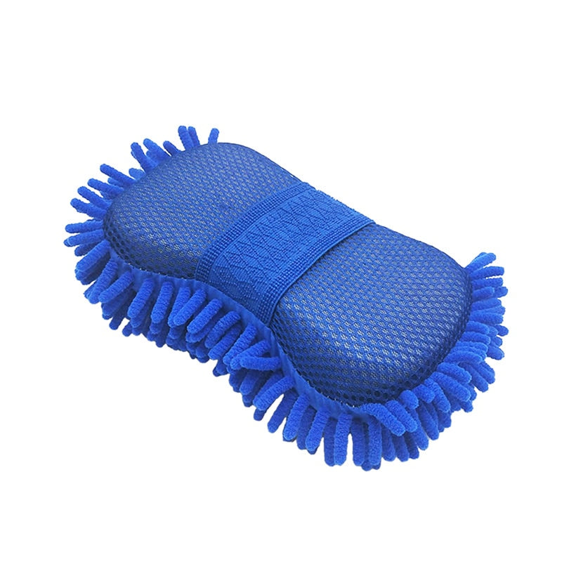 2 in 1 Ultrafine Fiber Chenille Microfiber Car Wash Glove Mitt Soft Mesh backing No Scratch for Car Wash Cleaning Glove