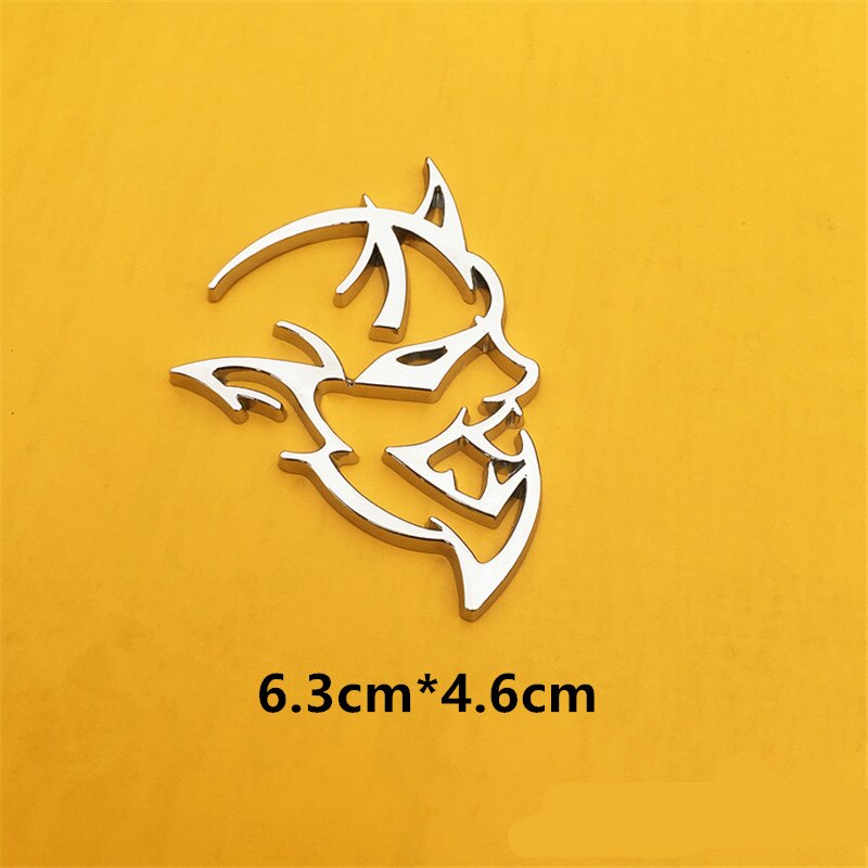 3D metal Hellcat Car Logo Door Fender Side Stickesr Badge Decoration Rear Trunk Emblem Sticker For Dodge Challenger Jeep