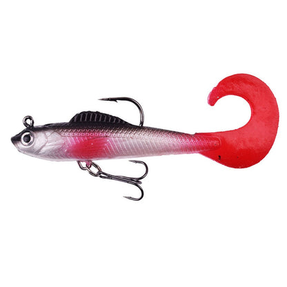 Soft Bait Fishing Lures 80mm/14g 90mm/9.5g Artificial Sinking Swimbait Paddle Tail Jig Head Fishing Tackle Goods for Sea Bass