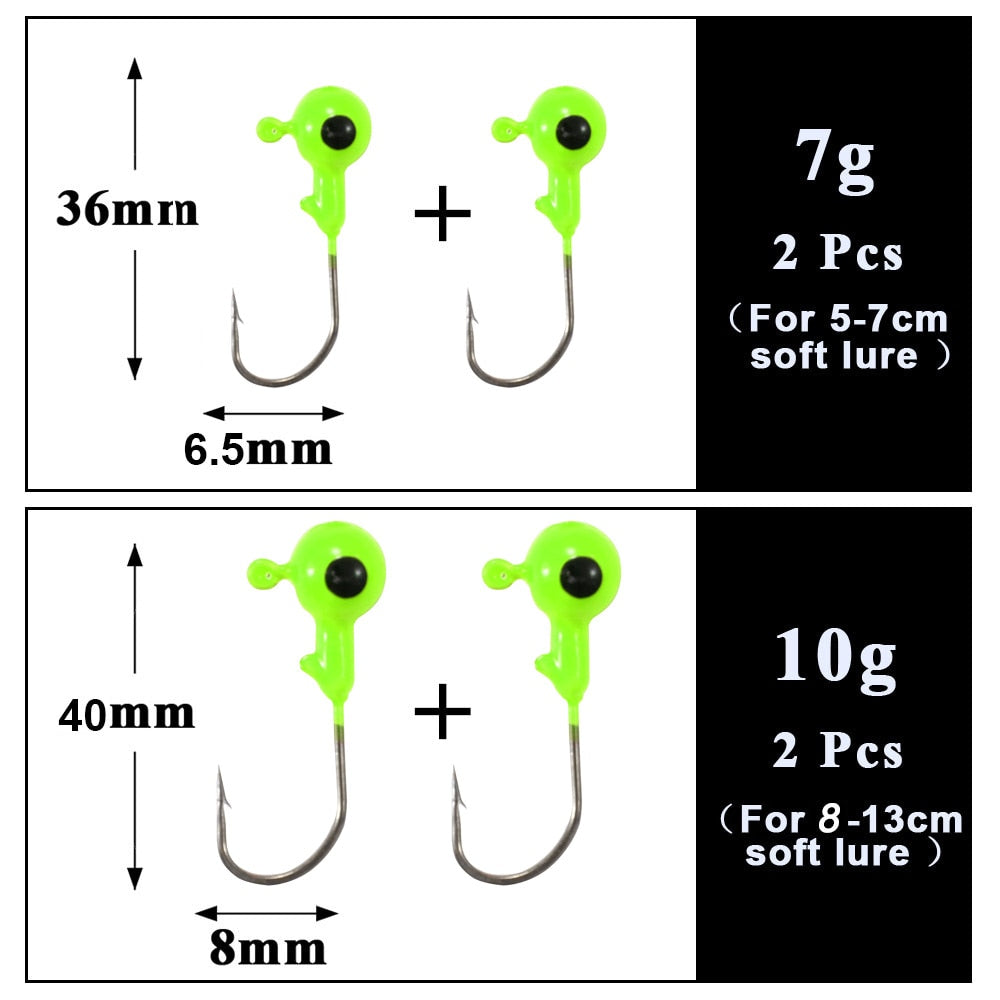 Soft Lure 3D Jig Head Hook Artificial Bait Swimbait DIY GRUB Carp Baits Wobblers Fish Fly Tying Ocean LAKE Fishing Tackle Pesca