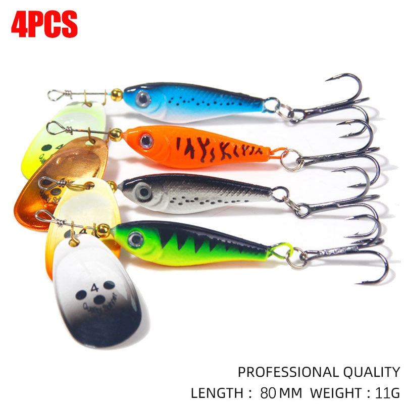 Fishing Lure Tackle Kit Set Hard Bait Artificial Rotating Floating Fishing Minnow Crankbait Wobblers Spinner Sinking Hooks Lures