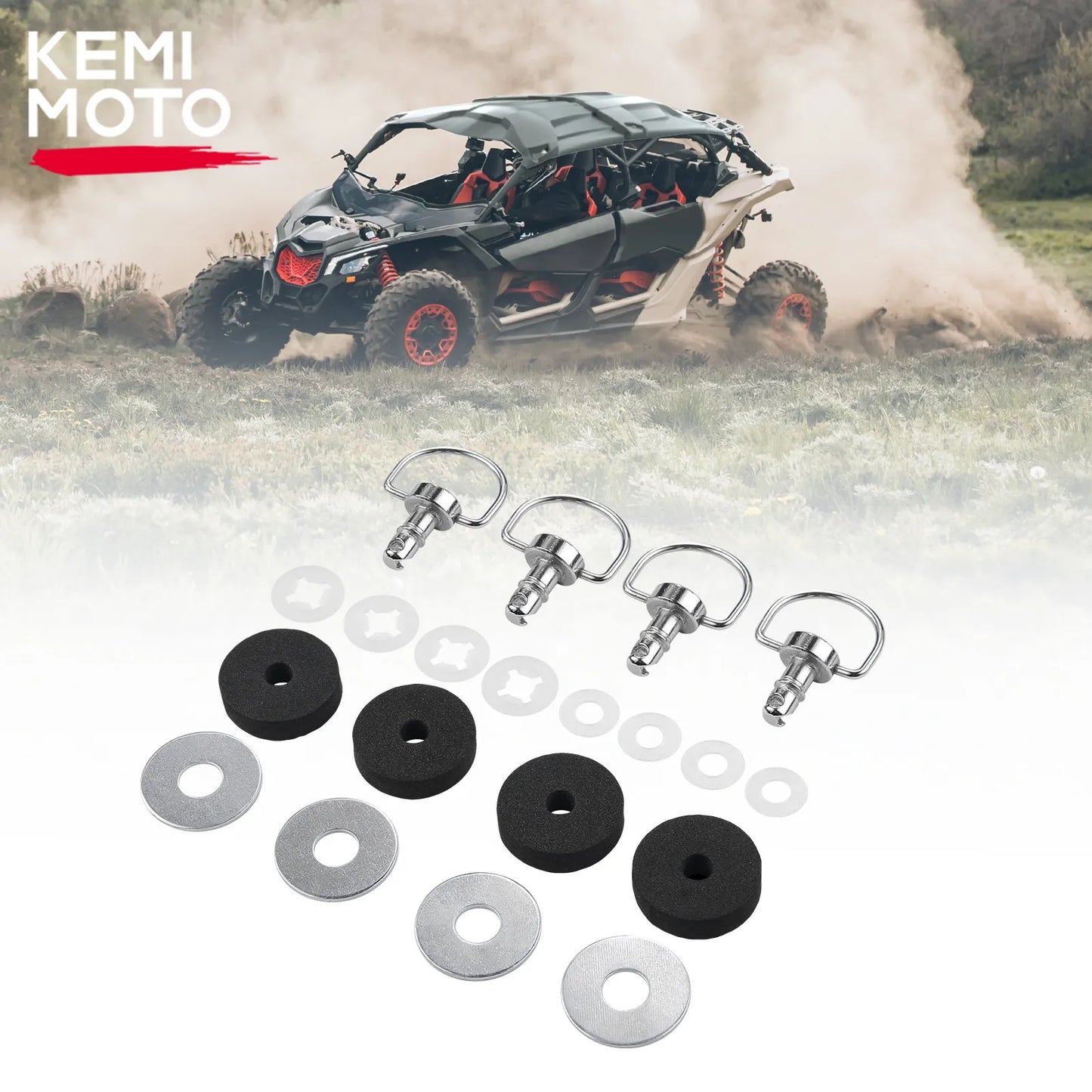 KEMIMOTO X3 UTV 4 pcs Roof Pins Quick Release Bolts Compatible with Can-am Maverick X3, X3 Max 2/4 Doors #715003815 for BRP