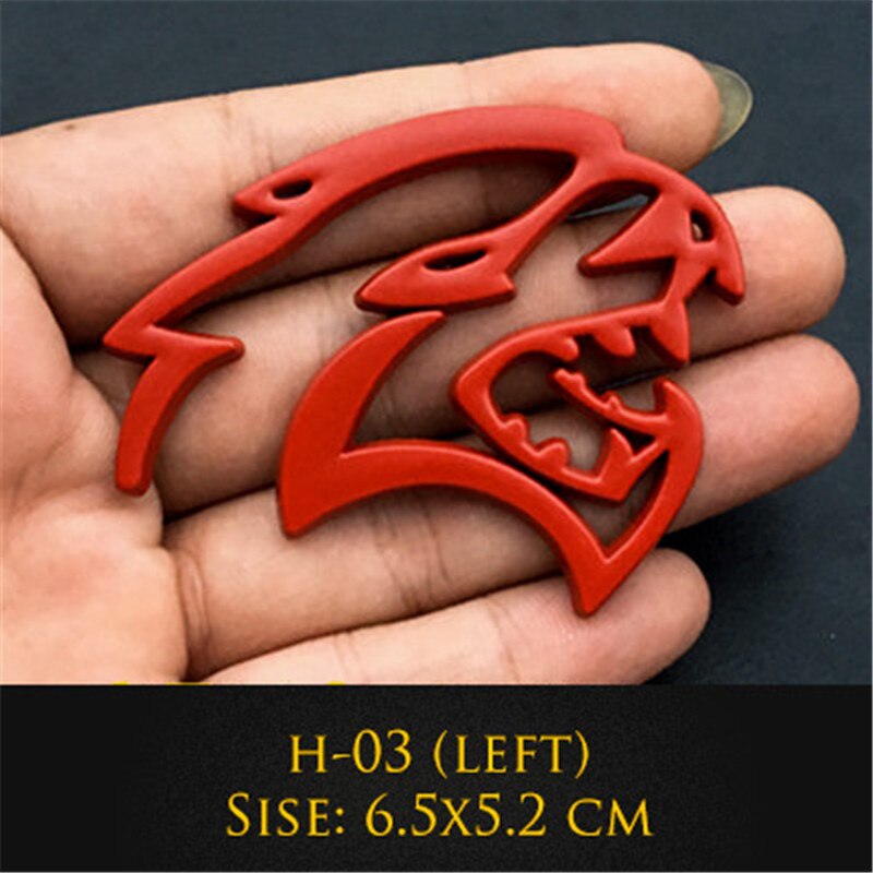 3D metal Hellcat Car Logo Door Fender Side Stickesr Badge Decoration Rear Trunk Emblem Sticker For Dodge Challenger Jeep