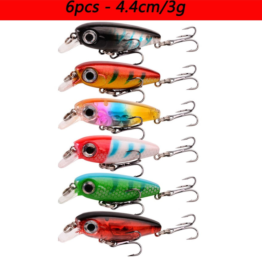 Aorace Laser Slow Mixed Minnow Fishing Lure Set Wobbler Crankbait Isca Artificial Hard Bait Carp Mini Fishing Lures Pesca Tackle