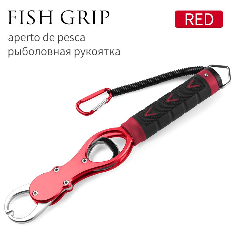 LINNHUE Best Aluminum Alloy Fishing Pliers Grip Set Fishing Tackle Hook Recover Cutter Line Split Ring Fishing Tool Accessories