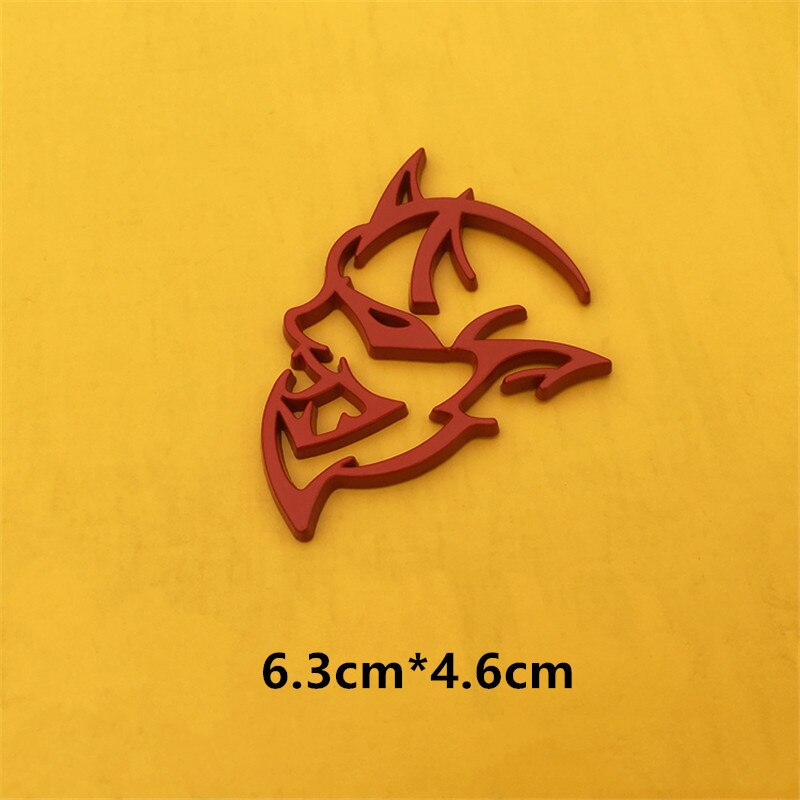 3D metal Hellcat Car Logo Door Fender Side Stickesr Badge Decoration Rear Trunk Emblem Sticker For Dodge Challenger Jeep