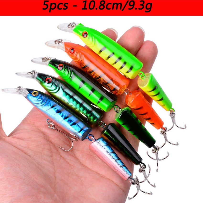 Aorace Laser Slow Mixed Minnow Fishing Lure Set Wobbler Crankbait Isca Artificial Hard Bait Carp Mini Fishing Lures Pesca Tackle