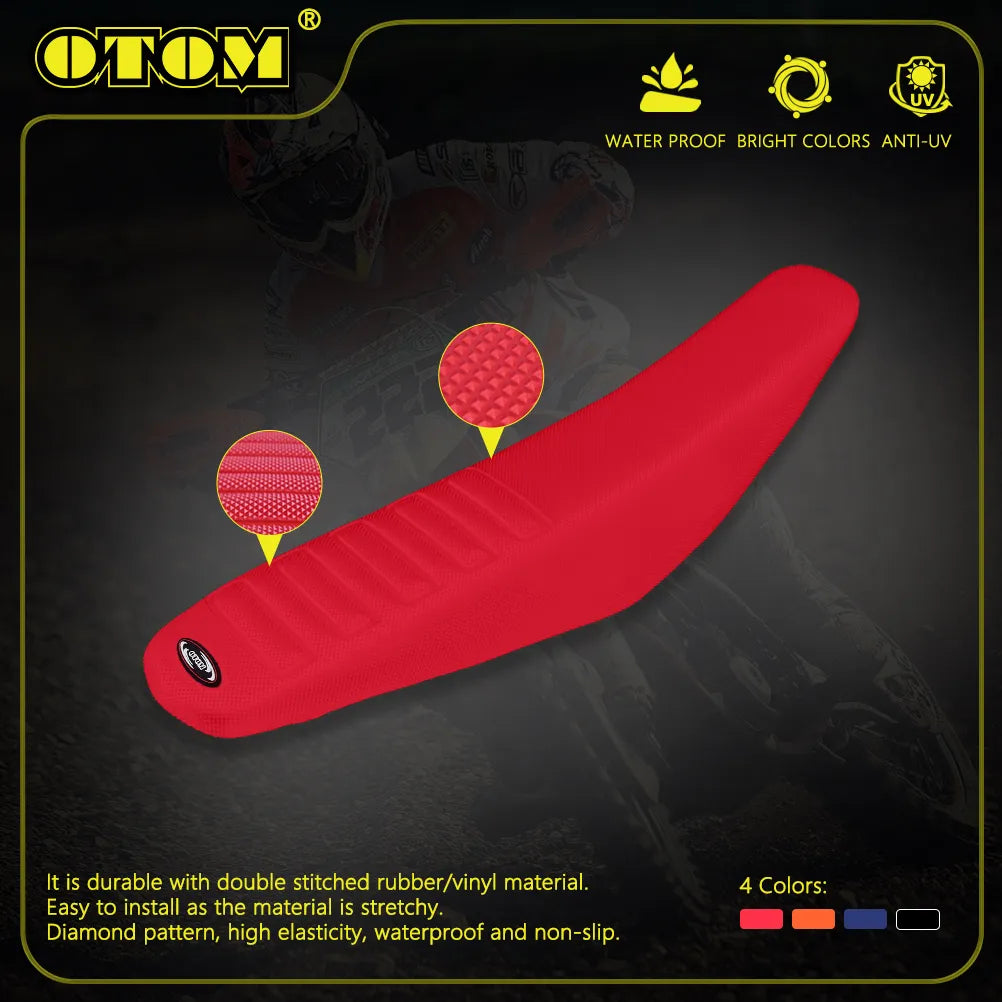 OTOM Motorcycle Seat Covers Cushion Non-Slip Thick Particles Waterproof High Elasticity For HONDA YAMAHA KAWASAKI SUZUKI Bikes