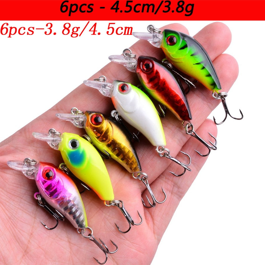 Aorace Laser Slow Mixed Minnow Fishing Lure Set Wobbler Crankbait Isca Artificial Hard Bait Carp Mini Fishing Lures Pesca Tackle