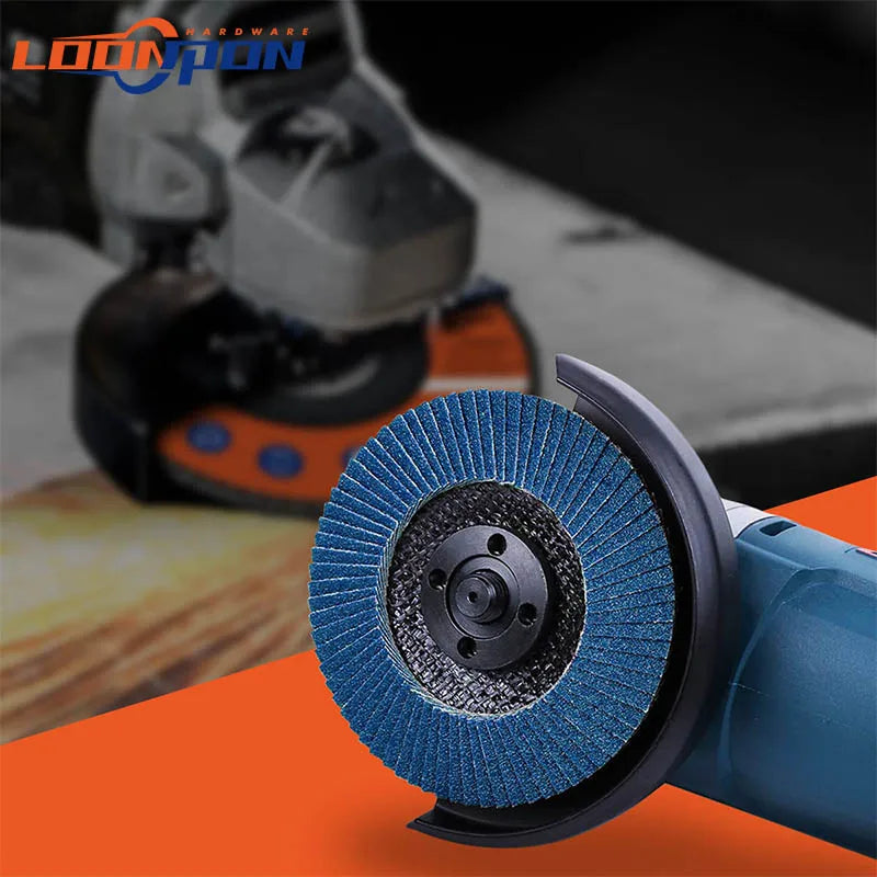 Loonpon 115mm/4.5inch Flap Discs Sanding Discs Grinding Wheels Blade Abrasive Tool For Angle Grinder 40/60/80/120Grit 5/10Pcs