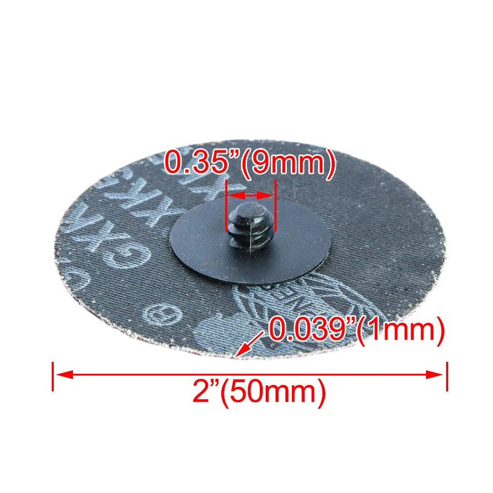 2" 50mm Roll Lock R-Type Quick Change Discs Grain Sanding Disc Metal Surface Conditioning Die Grinder Accessories