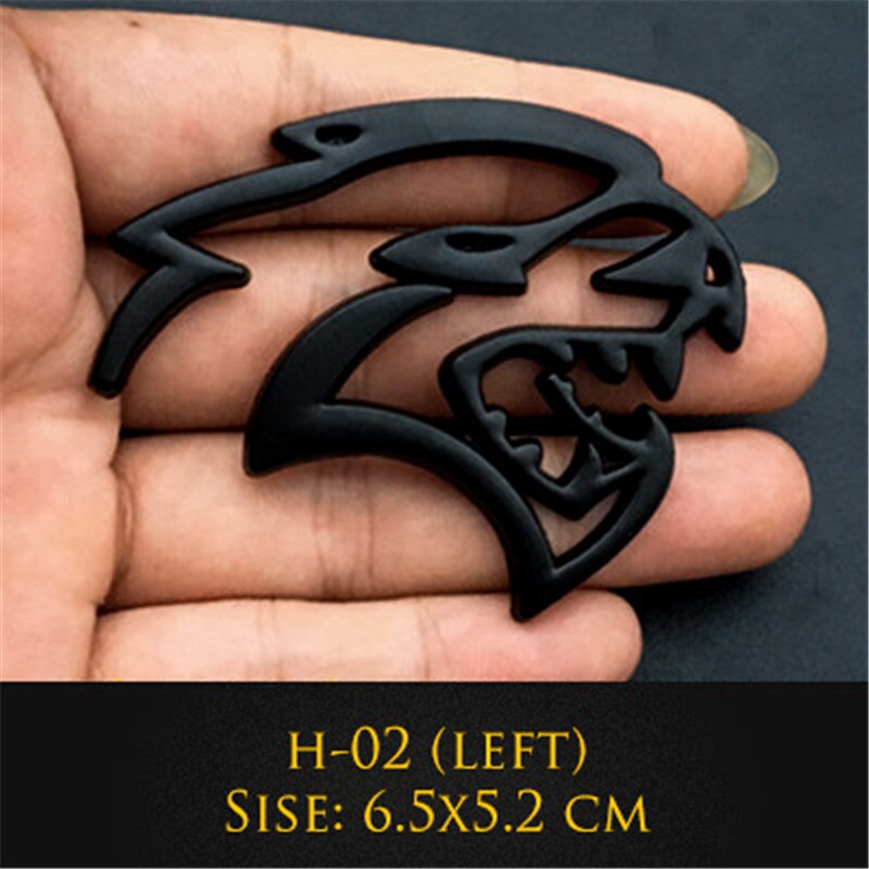 3D metal Hellcat Car Logo Door Fender Side Stickesr Badge Decoration Rear Trunk Emblem Sticker For Dodge Challenger Jeep