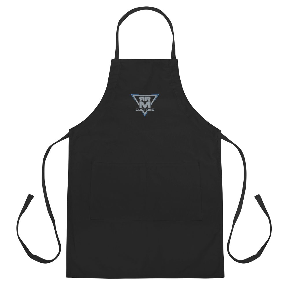 Gray Embroidered Apron