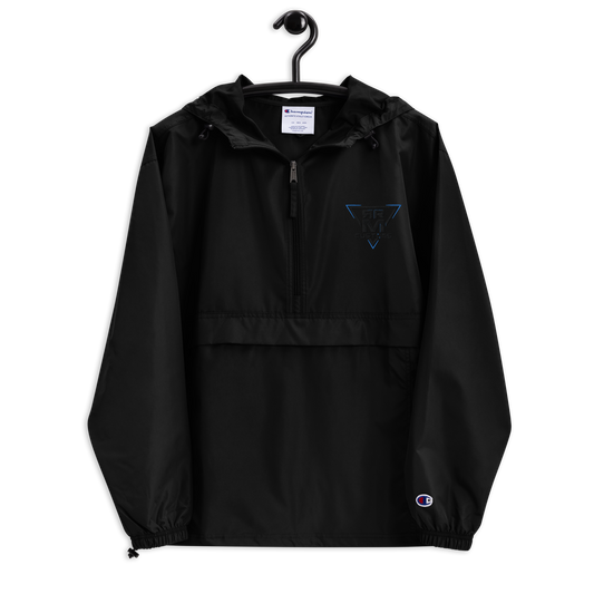 Black Embroidered Champion Packable Jacket