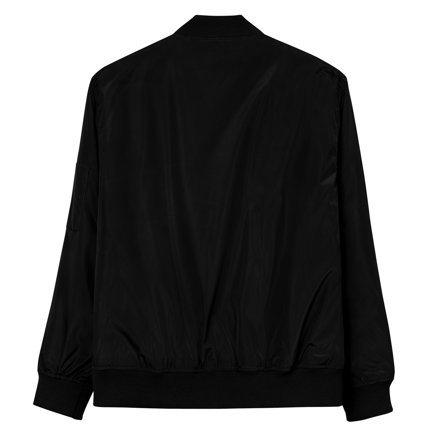 Black Embroidered Premium Recycled Bomber Jacket