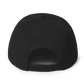 Black Embroidered Flat Snapback Hat