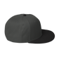 Black Embroidered Flat Snapback Hat