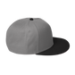 White Embroidered Flat Snapback Hat