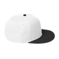 White Embroidered Flat Snapback Hat