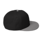 Black Embroidered Flat Snapback Hat