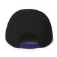 Black Embroidered Flat Snapback Hat