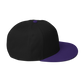 Black Embroidered Flat Snapback Hat