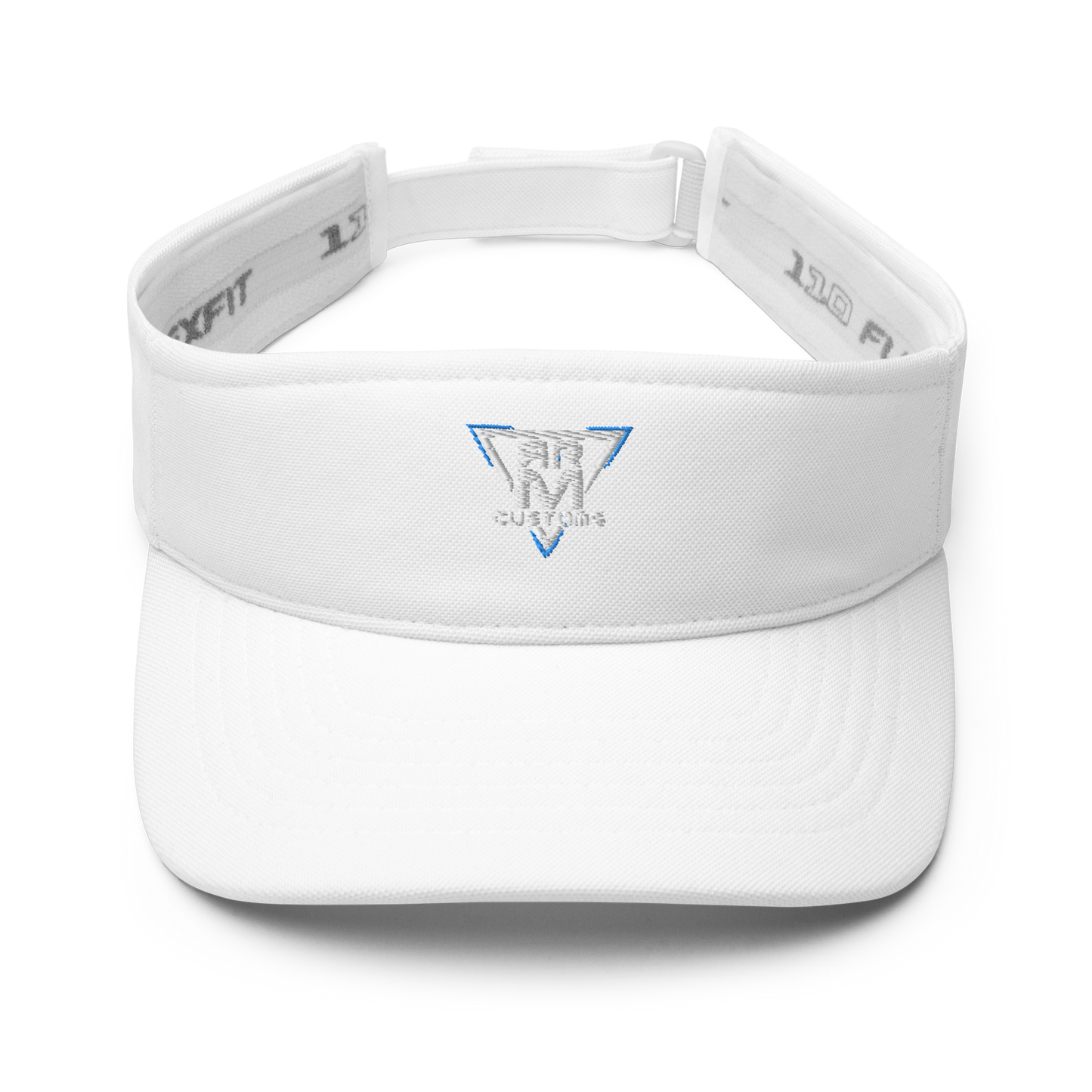 White Embroidered Visor