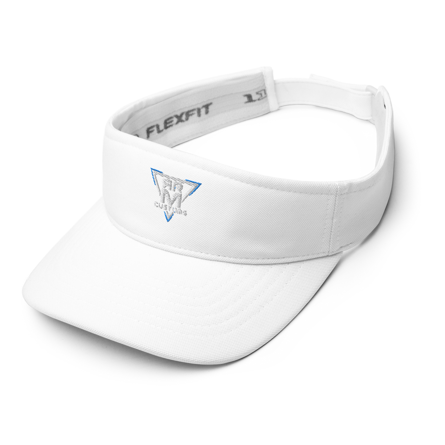 White Embroidered Visor