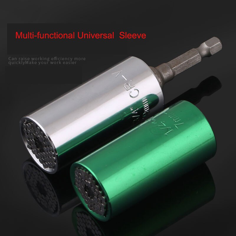 Universal  Wrench Torque Head Set Socket Sleeve Ratchet 3/8 Bushing Spanner Magic Grip Tool Multi-function Socket Wrench