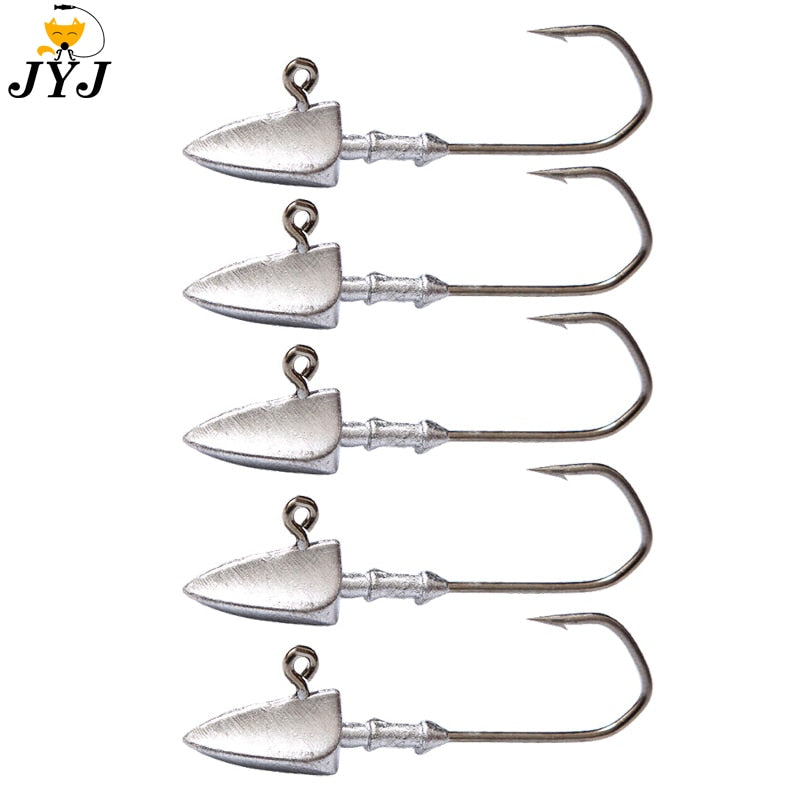 Triangle Head Hooks 3.5g 5g 7g 10g 14g 20g Ship type fishing hook soft worm jig Lure Hook Jig Head Fishing Tackle Hooks