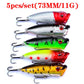 Mixed Colors Fishing Lure Kit Minnow Baits Set Wobbler Crankbaits Treble Hooks Fishing Tackle Artificial Plastic Hard Bait Kit