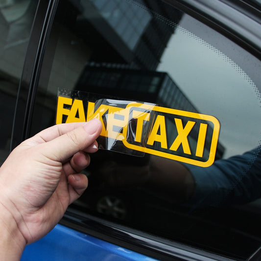 Funny FAKE TAXI Reflective Sticker Car Sticker Car Styling For VW Polo Golf 4 5 6 7 Beetle MK3 MK4 MK5 MK6 Bora CC Passat B6 B5