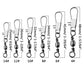 100pcs/box 6 Size Swivel Fishing Connector Snap Pin Rolling Fishing Lure Tackle Alloy Fishing Gear Fish Tool Fishing Accessories