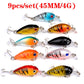 Mixed Colors Fishing Lure Kit Minnow Baits Set Wobbler Crankbaits Treble Hooks Fishing Tackle Artificial Plastic Hard Bait Kit