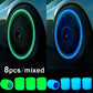 8pcs Car Luminous Tire Valve Caps Fluorescent Night Glowing Motorcycle Bicycle Bike Wheel Tyre Hub Valve Stem Caps Decor 1/ 4pcs