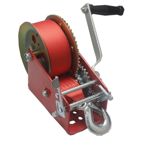 3000 LBS Manual Winch Nylon Webbing Winch Portable Vehicle-mounted Manual Winch Cargo Handling Car Rescue Manual Winch Tools