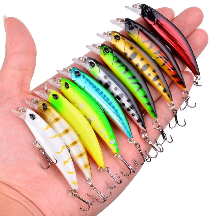 Aorace Laser Slow Mixed Minnow Fishing Lure Set Wobbler Crankbait Isca Artificial Hard Bait Carp Mini Fishing Lures Pesca Tackle