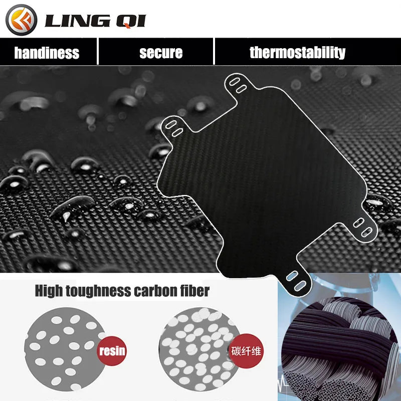 LINGQI Modified Carbon Fiber Front Number Plate Frame Upgrades Number Cover Fit For SURRON Light Bee X Electric Dirt Pit Bike