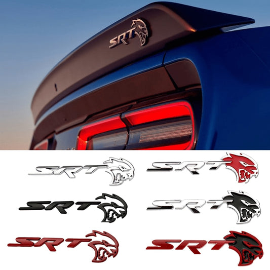 Metal Alloy Car Trunk Sticker for Dodge SRT Logo Charger Challenger Jcuv Caliber Durango Auto Rear Side Emblem Decal Decoration