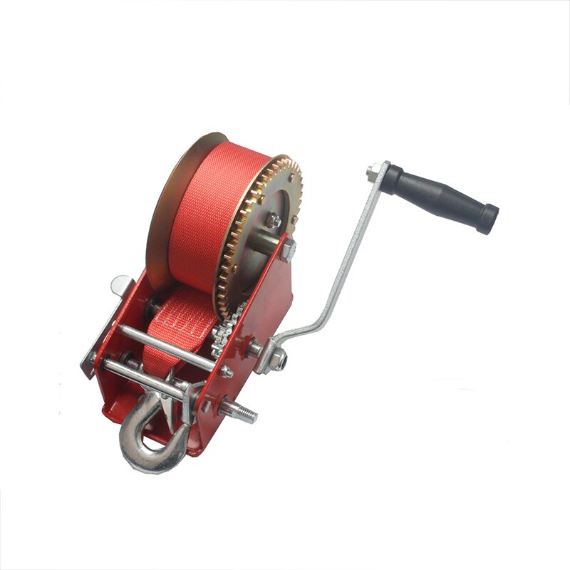 3000 LBS Manual Winch Nylon Webbing Winch Portable Vehicle-mounted Manual Winch Cargo Handling Car Rescue Manual Winch Tools