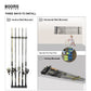 Booms Fishing WV4 Fishing Rod Holders Up to 10 Rod Vertical and Transverse for Wall Pole Rack Storage Fishing Tackle Accessories